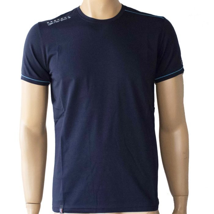 Мъжка тениска в тъмно синьо от качествена памучна материя. Произведено в България!
