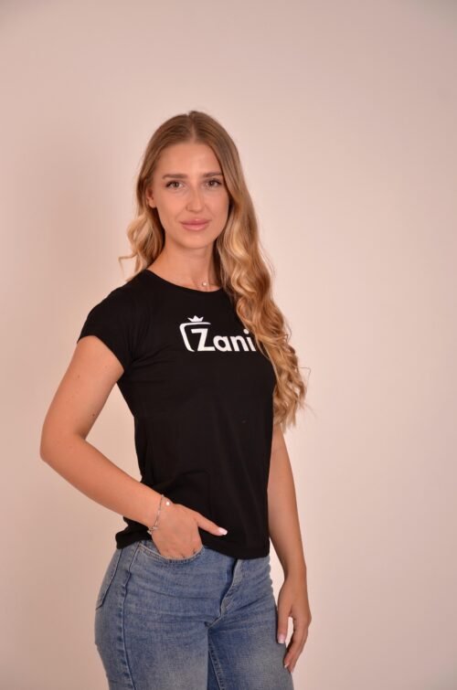 Черна тениска Zani от нова колекция. Българско производство.