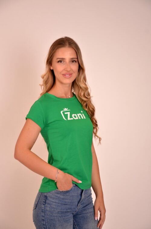 Дамска тениска в зелено от новата колекция на Zani - Българско производство.